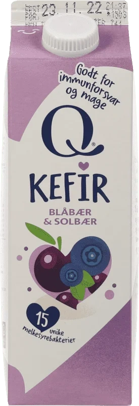 Q Kefir Blåbær & Solbær 1l