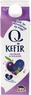 Q Kefir Blåbær & Solbær