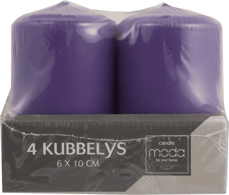 Kubbelys 4stk 6x10cm Lilla Tpl