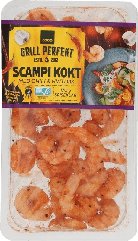 Coop Scampi Chili Hvitløk 170g