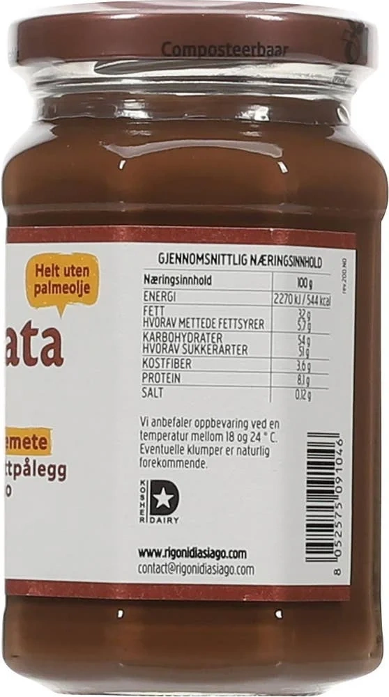 Nocciolata Økologisk hasselnøttpålegg