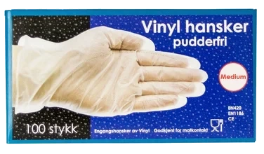 Vinyl Engangshansker _str: m * Pk A 100 stk