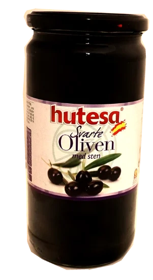 Sorte Oliven M/Sten 700g