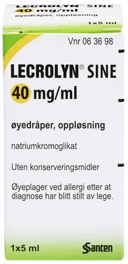 Lecrolyn Sine Øyedråper Ved Allergi, 5 ml