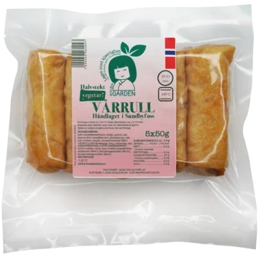 250g Halvstekte Vårruller Vegetar Fylt med Tofu