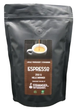 Stavanger Kaffebrenneri Espresso Hele Bønner 250g