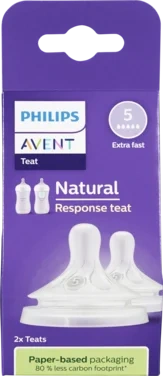 Flaskesmokk Natural Response 6mnd+ 2stk Avent