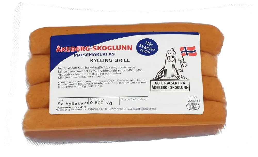 Grillpølse kylling