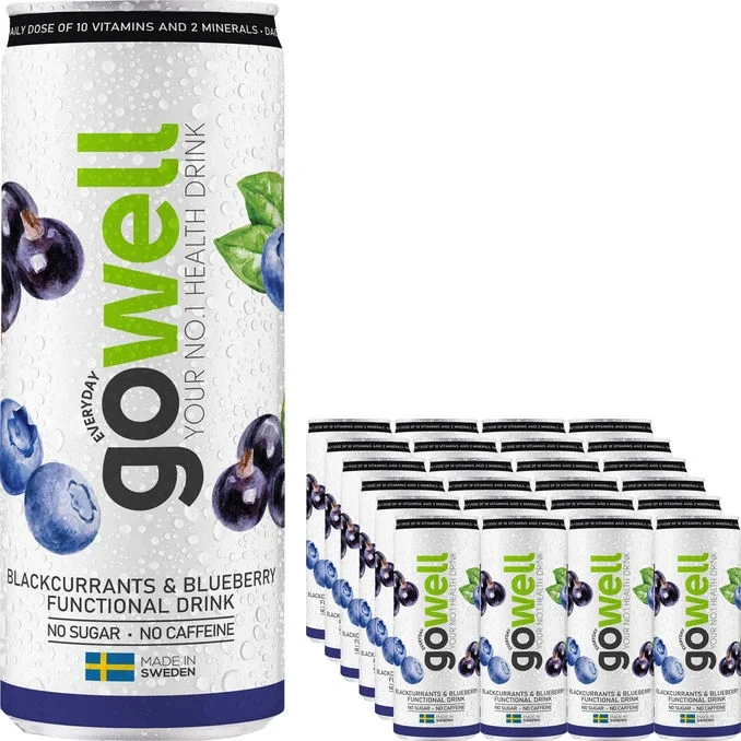 Funktionsdryck Svarta Vinbär & Blåbär 24-pack