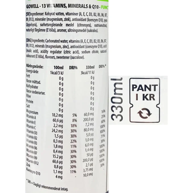Funktionsdryck Svarta Vinbär & Blåbär 24-pack