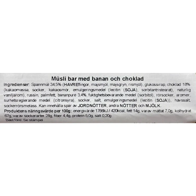 Crunchy Bar Banan & Choklad 25-pack