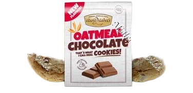 Cookies Oat Milk Chocolate 4pk 180g Aunt Mabels