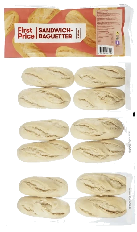 Sandwichbaguetter Fine 16x75g First Price