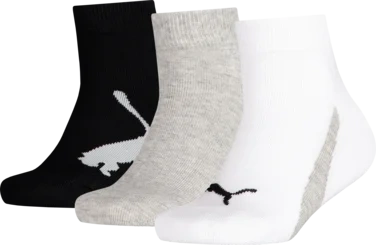 Puma Kids Quarter 3pk White/grey/black 23/26