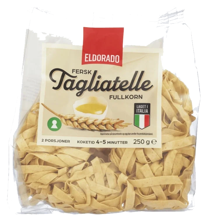 Tagliatelle Fullkorn Fersk 8x250g Eldorado