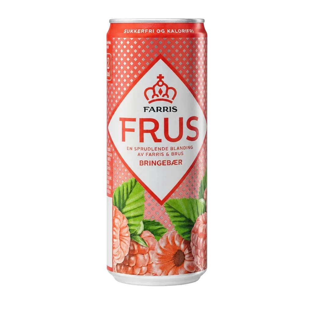 Farris Frus Bringebær 0,33l boks