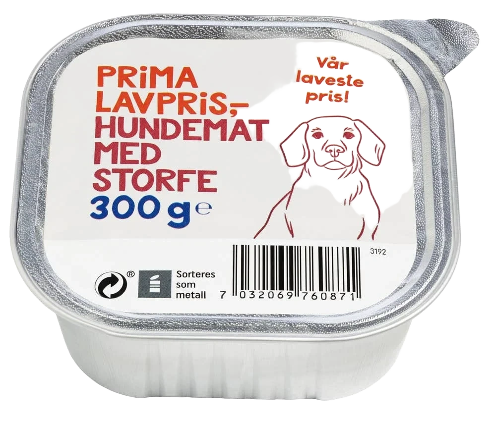 Hundemat med storfe 300 g