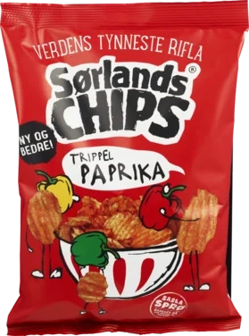 Sørlandschips Rifla Trippel Paprik 240g