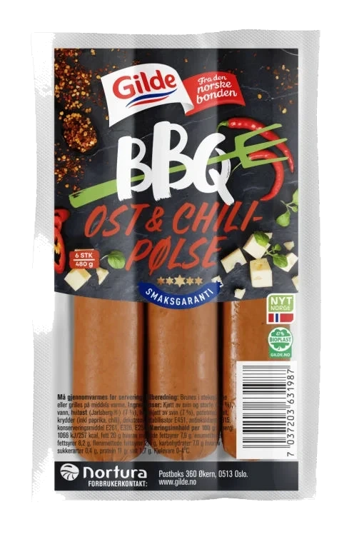 Ost&Chilipølse 480g Gilde