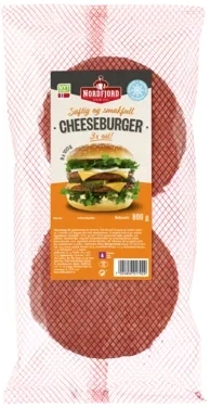 Nordfjord Hamburger Trippelcheese Frys