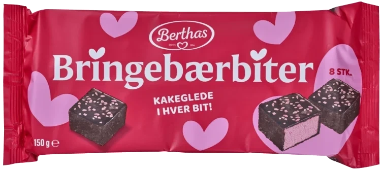 Bringebærbiter 8stk 150g Berthas