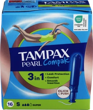 Tampax Compak Pearl Super 16stk