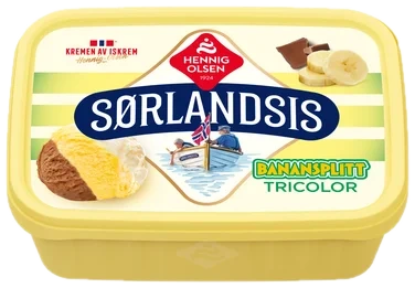 Sørlandsis Banansplitt 1,2l Hennig-Olsen Is