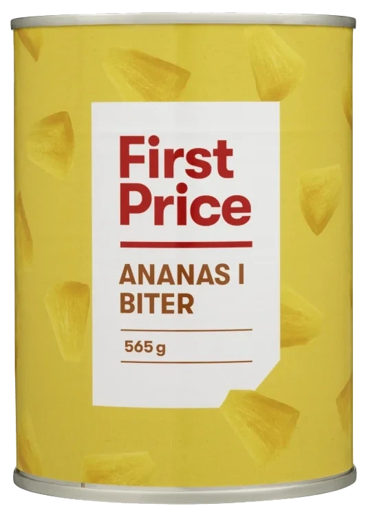 Ananas i Biter i Juice 565g First Price