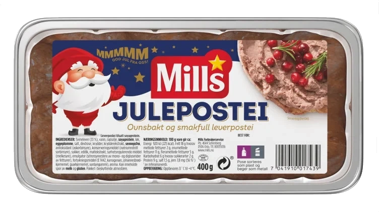 Mills Ovnsbakt Julepostei 400g