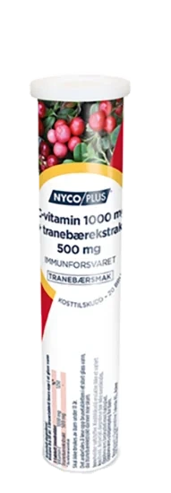 Nycoplus C-Vitamin Tranebærsmak 20tabl.