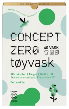 Concept Zero Vaskeark 40stk