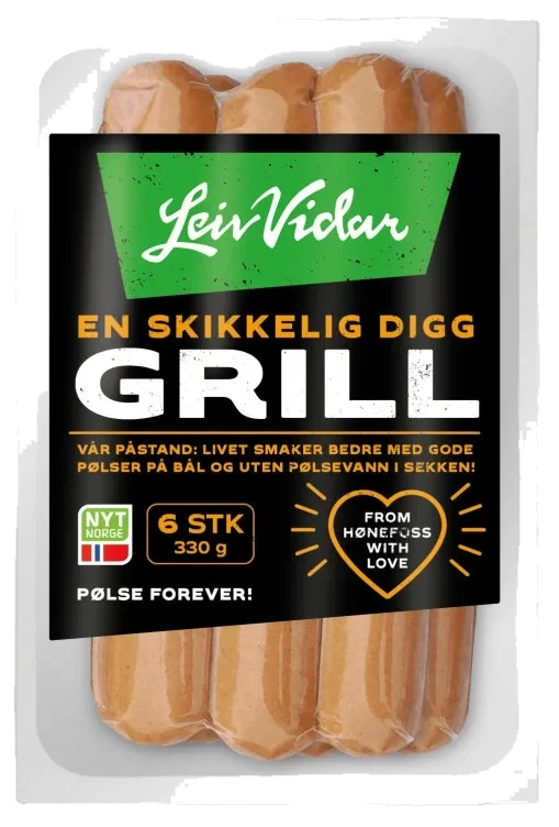 Grillpølser 330g Leiv Vidar