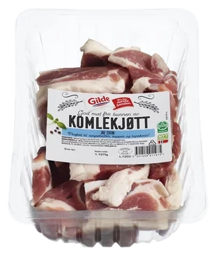 Svin Komlekjøtt Salt 1kg Pk