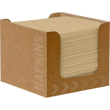 Dispenserboks m/biodunisoft 20cm naturbrun 50stk