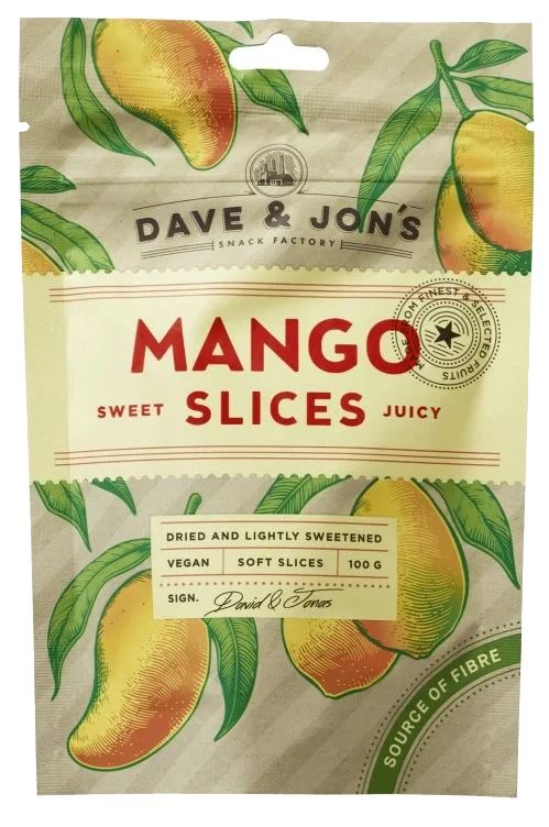 Dave & Jon's Tørket Mango 100g