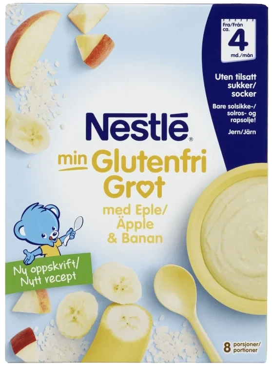 Min Glutenfri Grøt Eple Banan 4m 240g