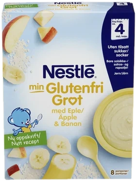 Min Glutenfri Grøt Eple Banan 4m 240g