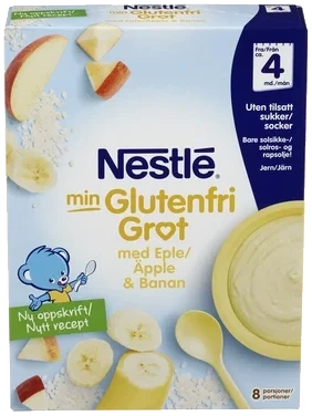 Min Glutenfri Grøt Eple Banan 4m 240g