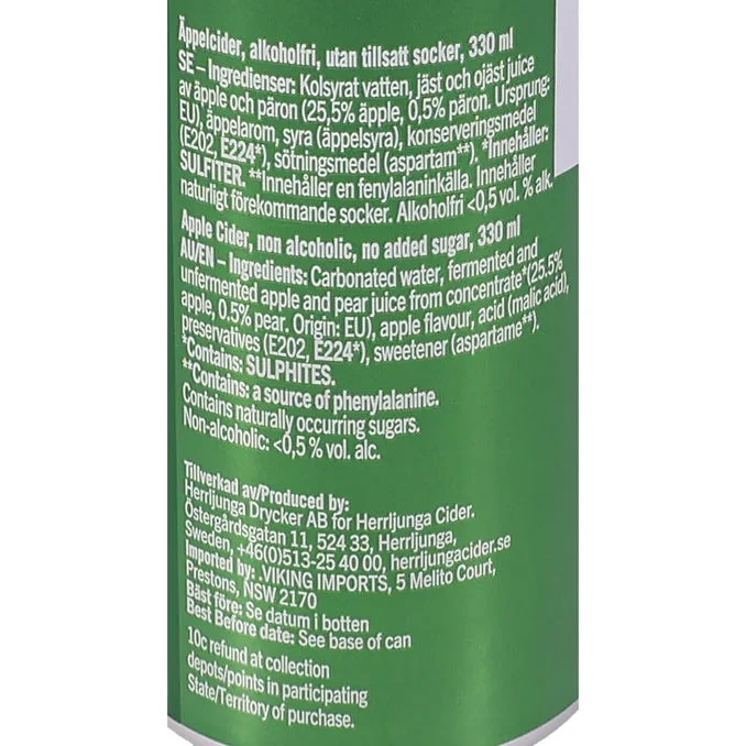 Alkoholfri Äppelcider 24-pack