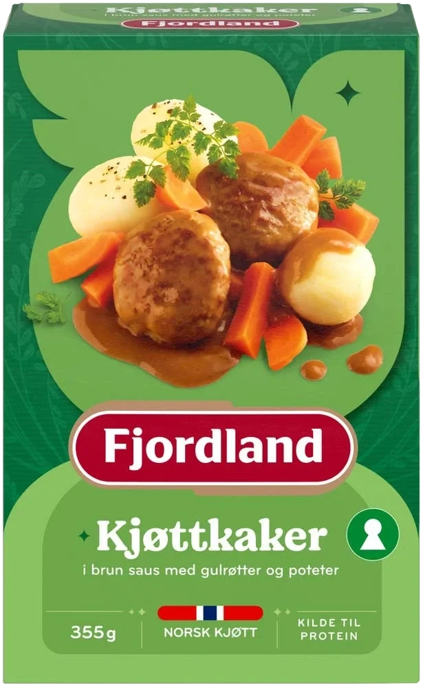 Kjøttkaker med gulrøtter og poteter