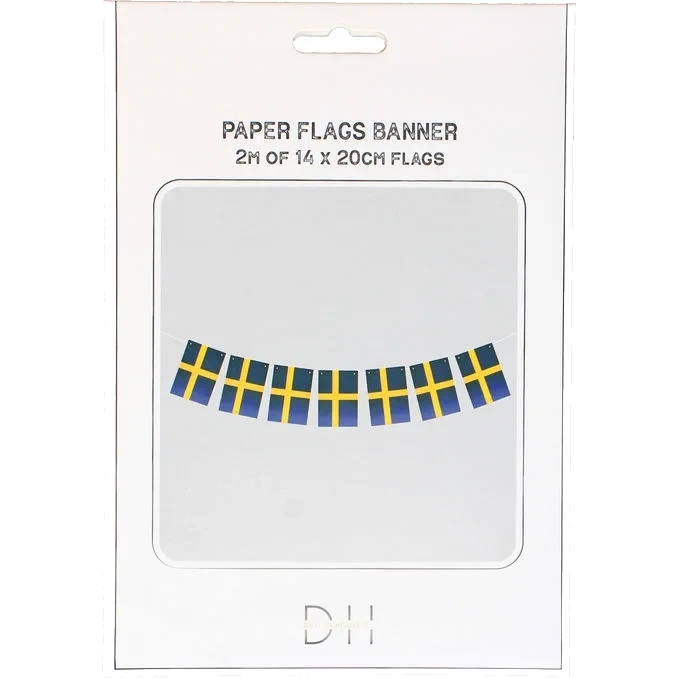 Des Svenska flaggan Girlang 2m