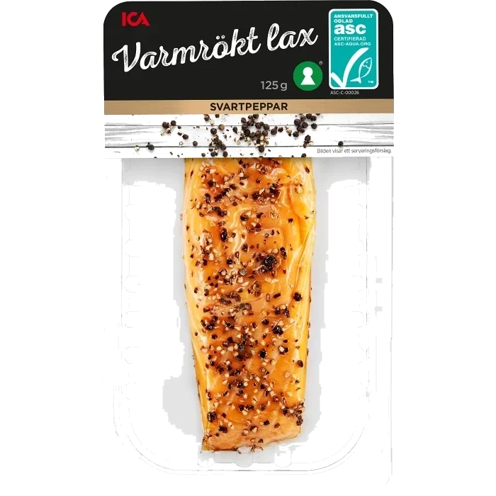 Lax Färsk Varmrökt Peppar 125g Miljömärkt ICA