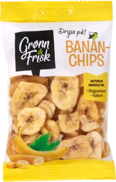 Bananchips Tørket 90g Grønn&Frisk