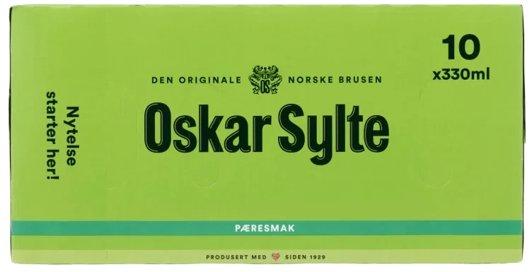 Pærebrus 0,33lx10 boks Oskar Sylte