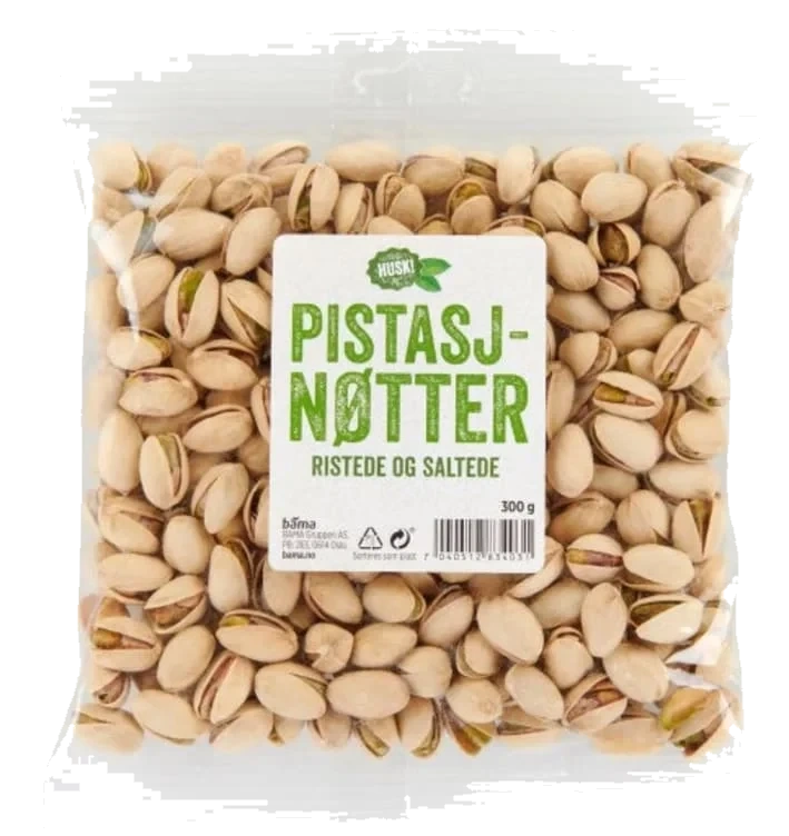 Pistasjenøtter R/salt 300g Husk!