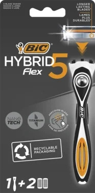 Bic Hybrid 5 Flex Barberhøvler For Menn