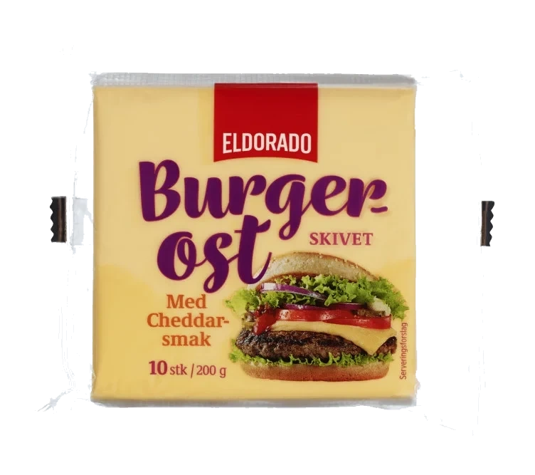 Burgerost m/Cheddarsmak 200g Eldorado
