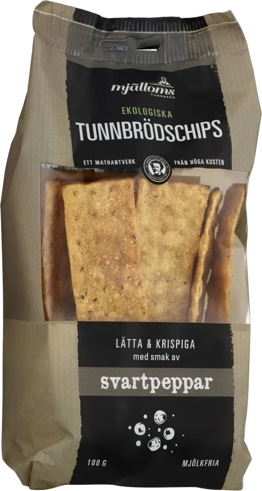 Tunnbrödschips Svartpeppar EKO