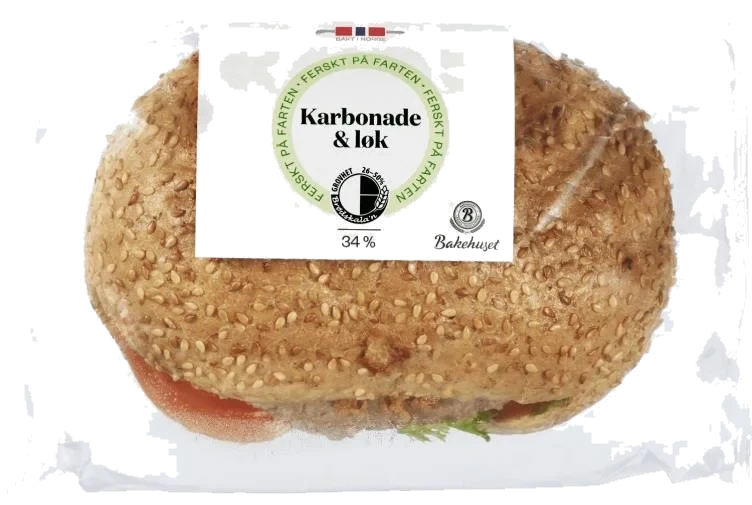 Sesamstykke m/Karbonade&Løk 240g Bakehuset