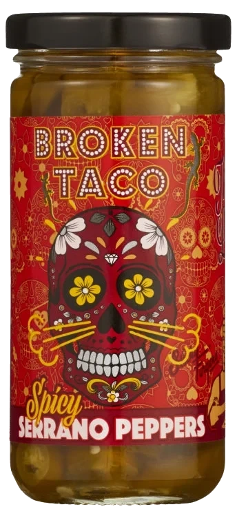 Broken Taco Spicy Serrano Peppers 226g